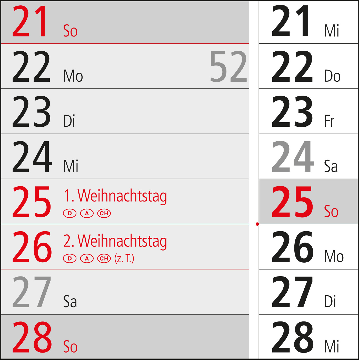 3-Monatskalender Einblatt Spectrum 3 EXPRESS Streifenkalender 3 Monate