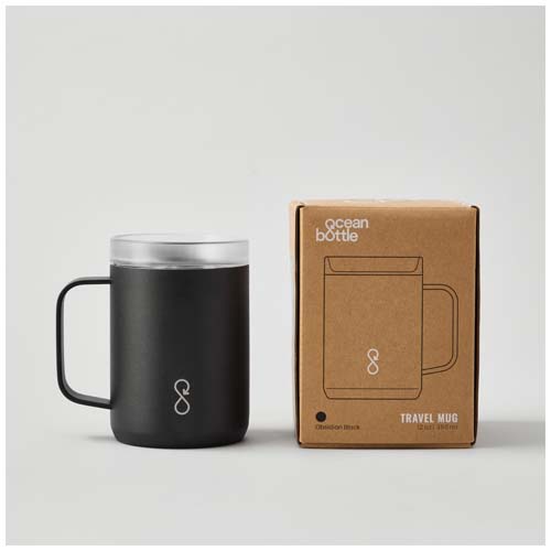 Ocean Bottle 350 ml vakuumisolierter Reisebecher, obsidian-schwarz