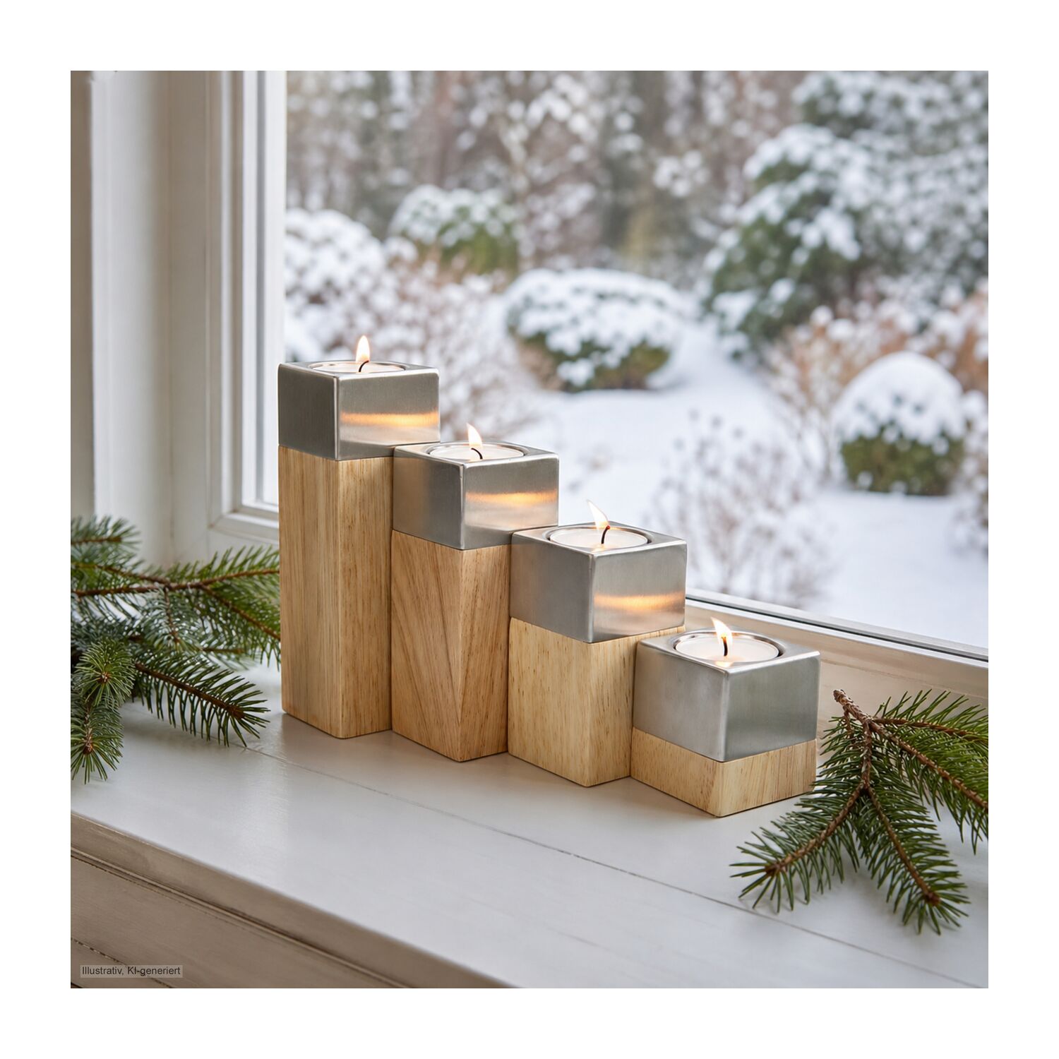 ROMINOX® 4er Teelicht-Set // Luce