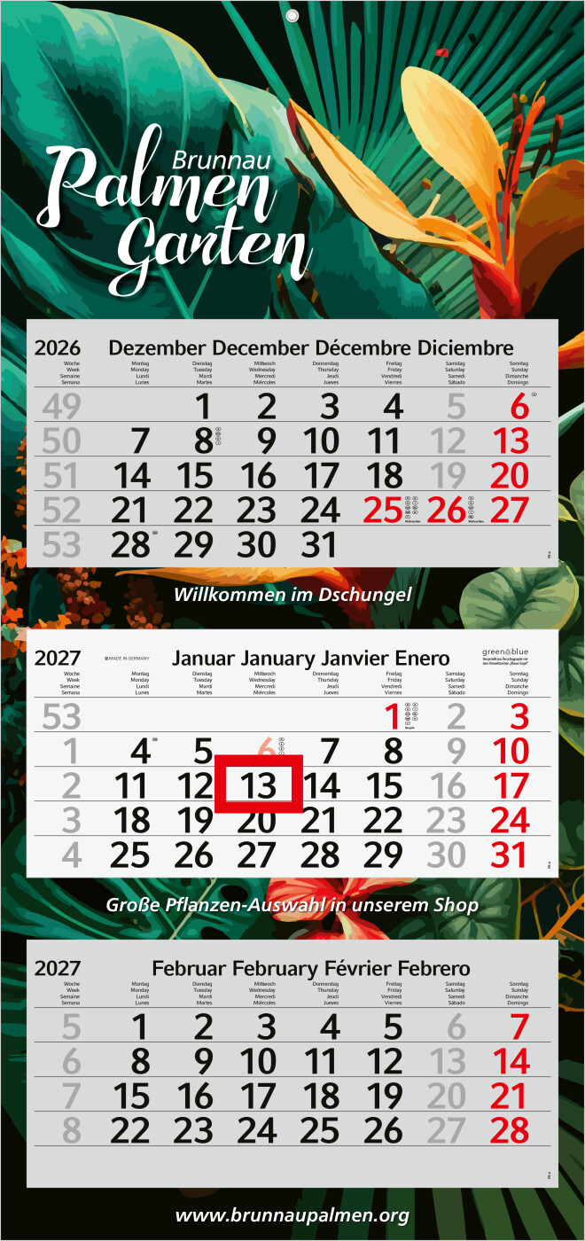 3-Monatskalender Mehrblock Profil 3 Recycling-Kalendariumspapier Schrift leicht
