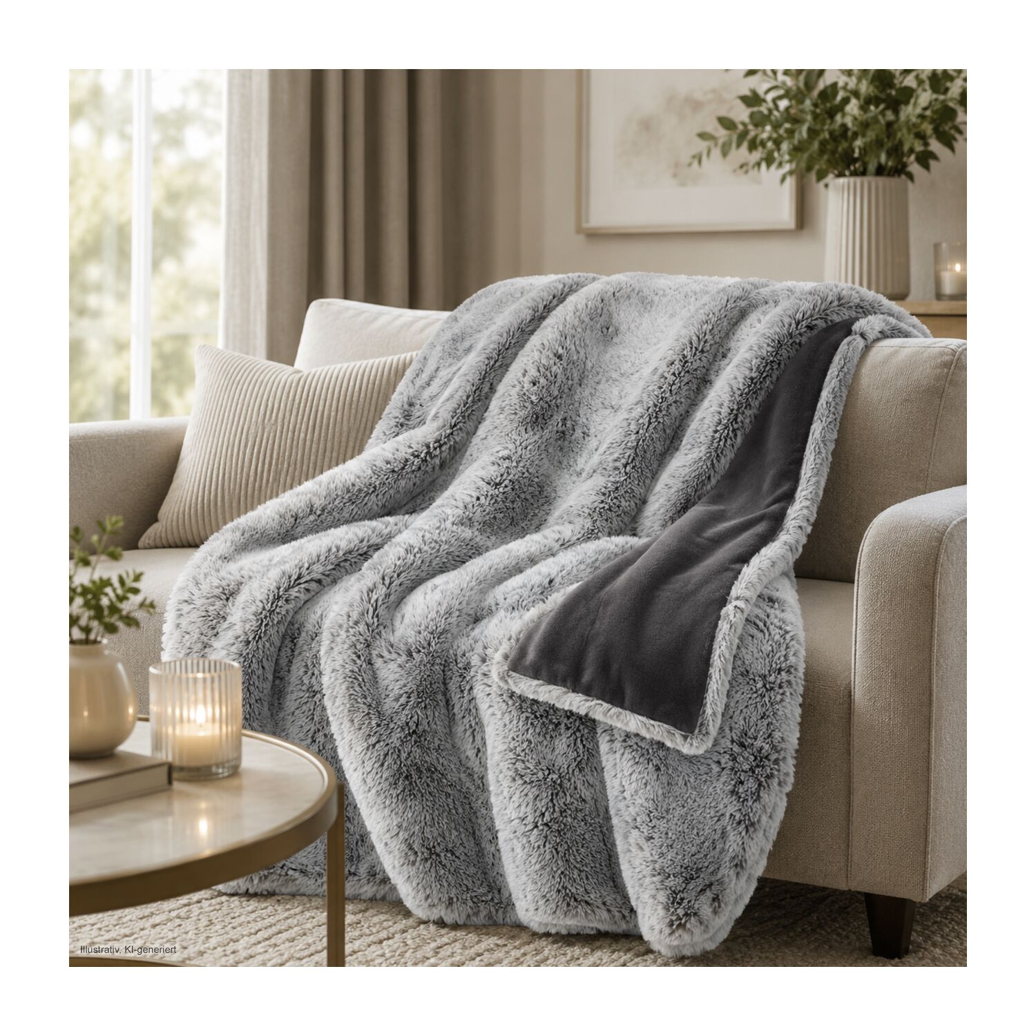 Luxury Decke Fur-Feeling - 150 x 200 cm, 530 g/m²