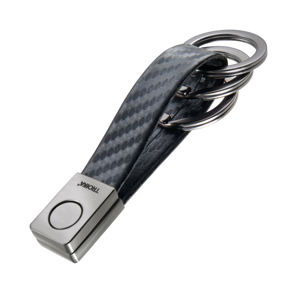 TROIKA Schlüsselanhänger TWISTER , Carbon Optik