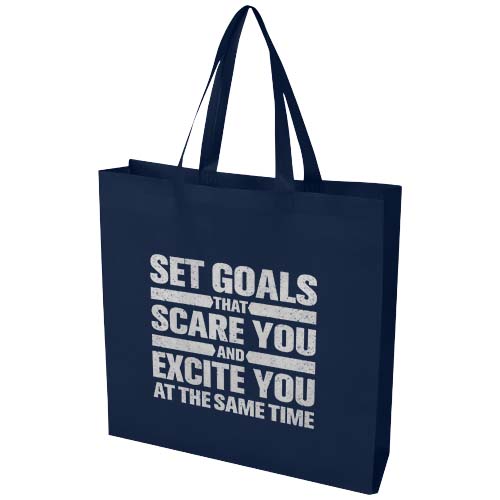 EcoSeal GRS-recycelte Nonwoven Tragetasche mit Zeitenfalten 12 L, navy