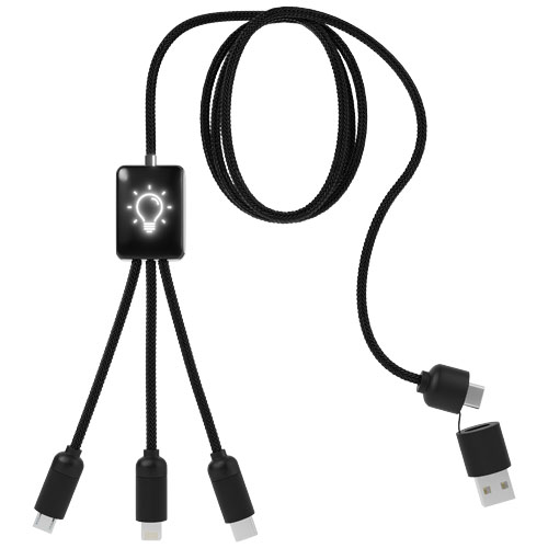 SCX.design C28 Erweitertes 5-in-1-Ladekabel, schwarz, weiss