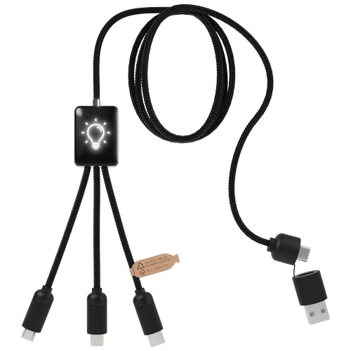 SCX.design C28 Erweitertes 5-in-1-Ladekabel, schwarz, weiss