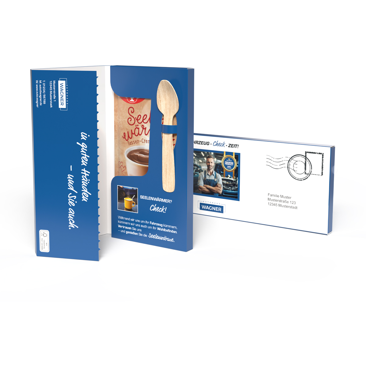 Dr. Oetker Tassenpudding in Mailingmappe | 59 g | Schoko | 4c Euroskala einseitig