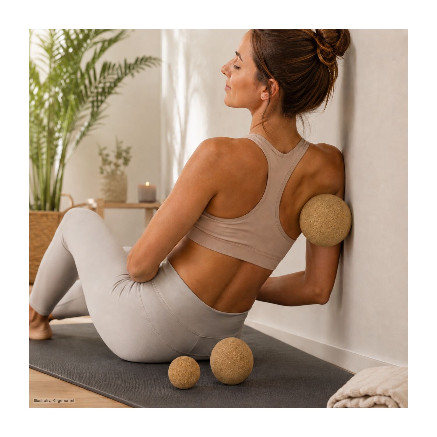 Massagebälle Cork, 3er Set Faszienbälle