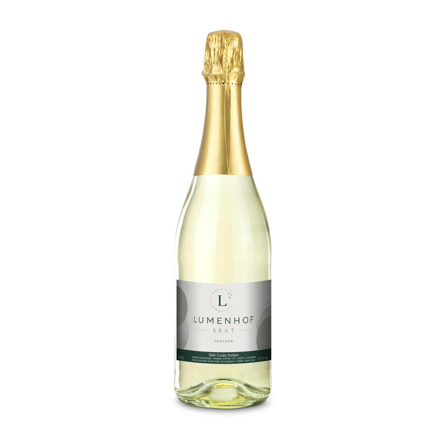 Sekt Cuvée - Flasche klar, 0,75 l