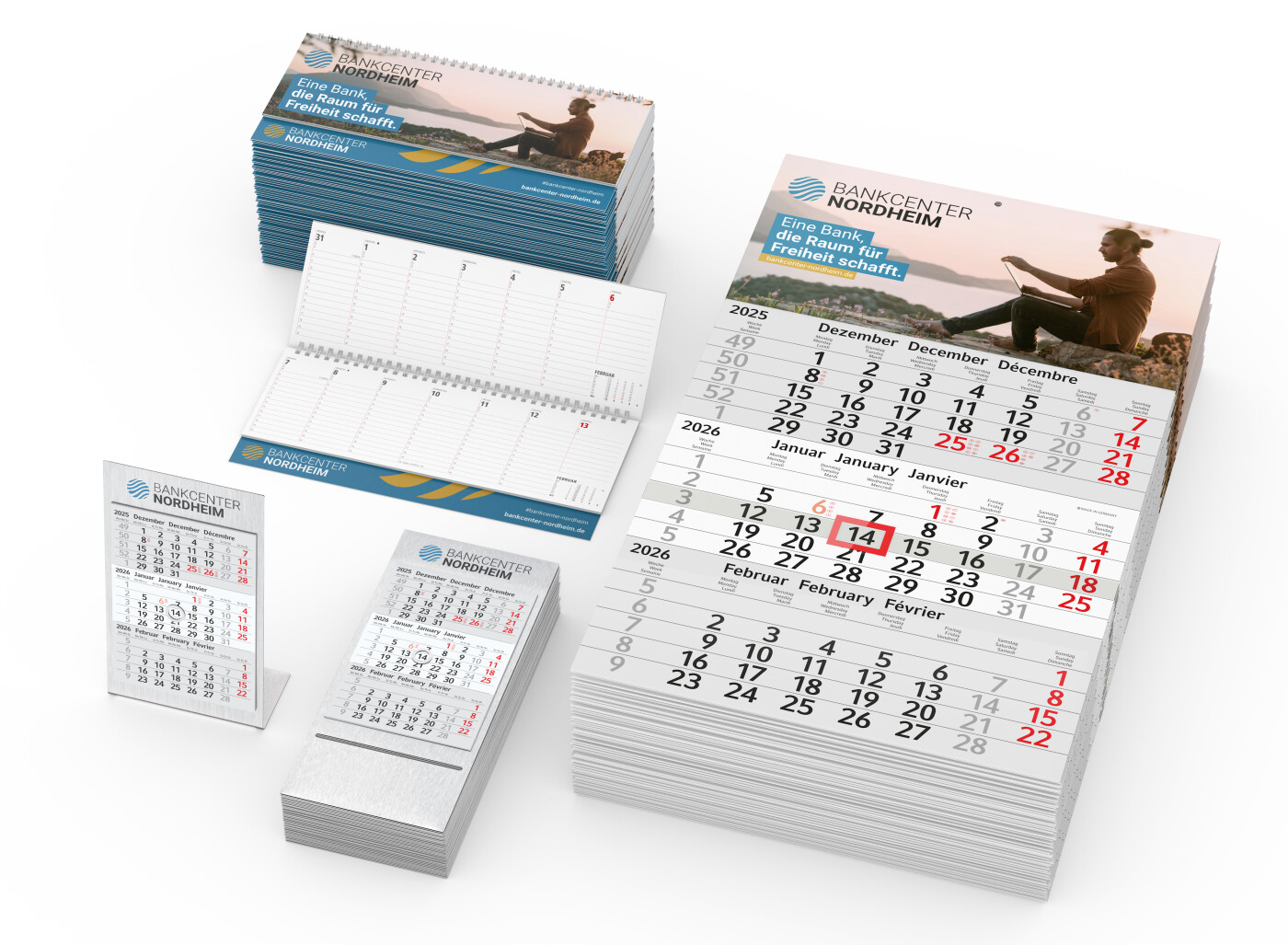 Spar-Set Kalender 150 Monatskalender Tischkalender