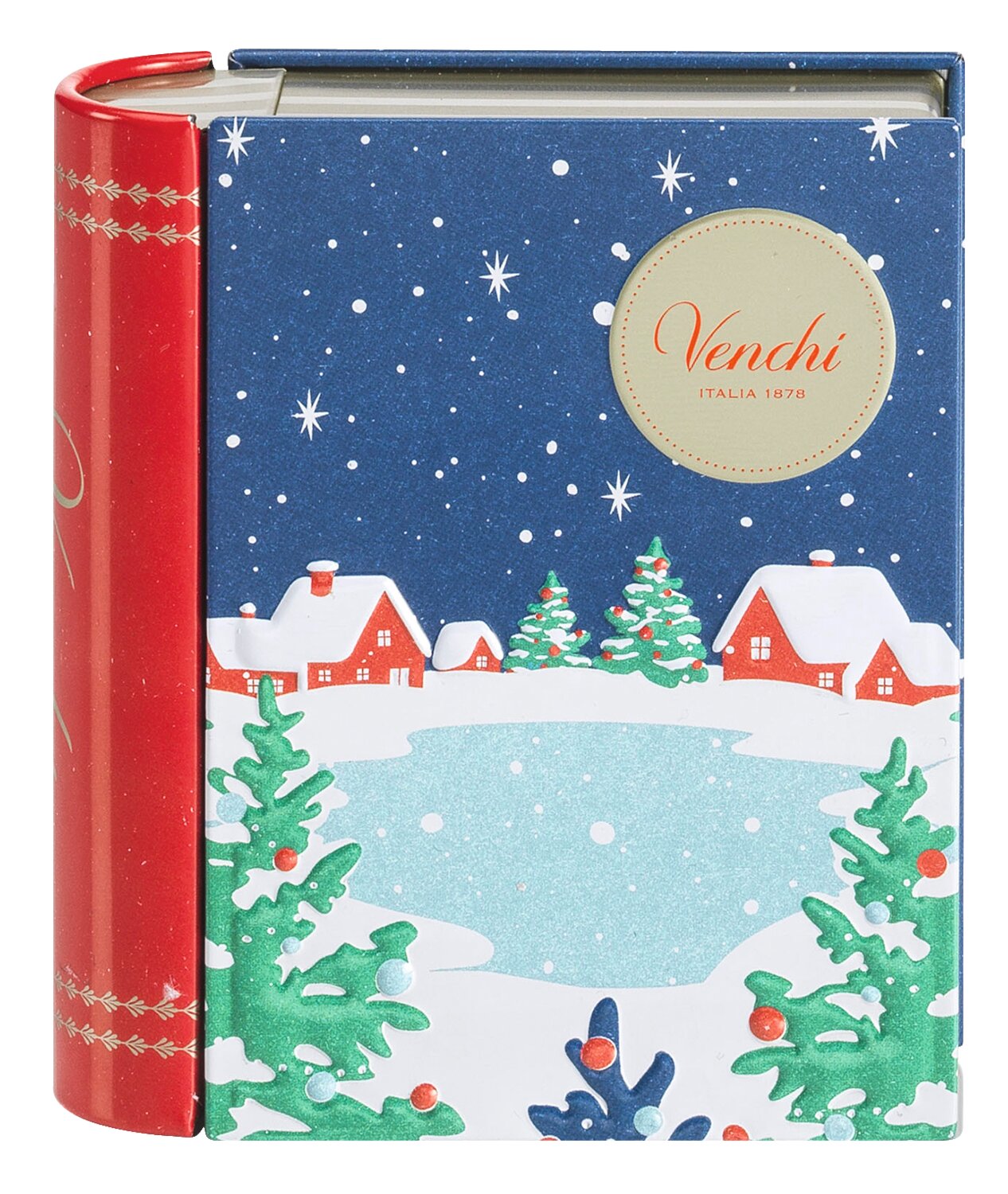 Venchi Metallbuch Weihnachten Chovaviar Pralinen