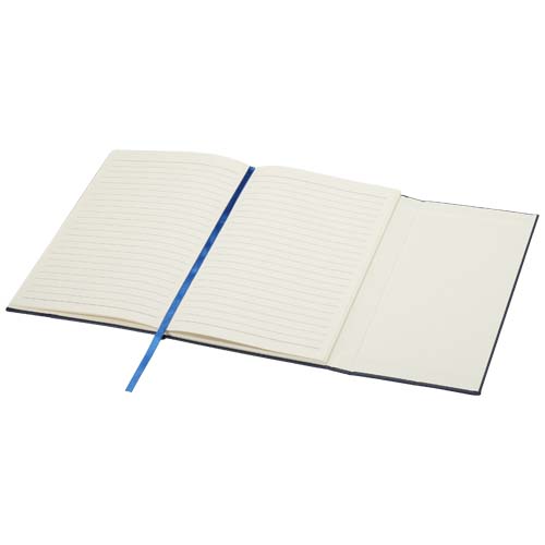 Alejandra A5 Hardcover Notizbuch aus recyceltem Leder, Ozeanblau