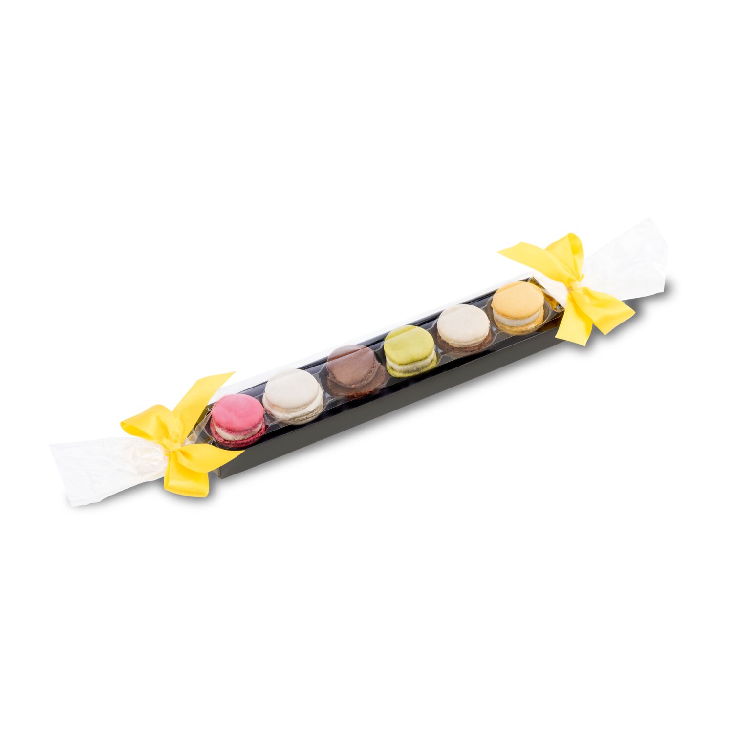 Geschenkartikel / Präsentartikel: Macaron-Stange mit Schleifen, 60 g