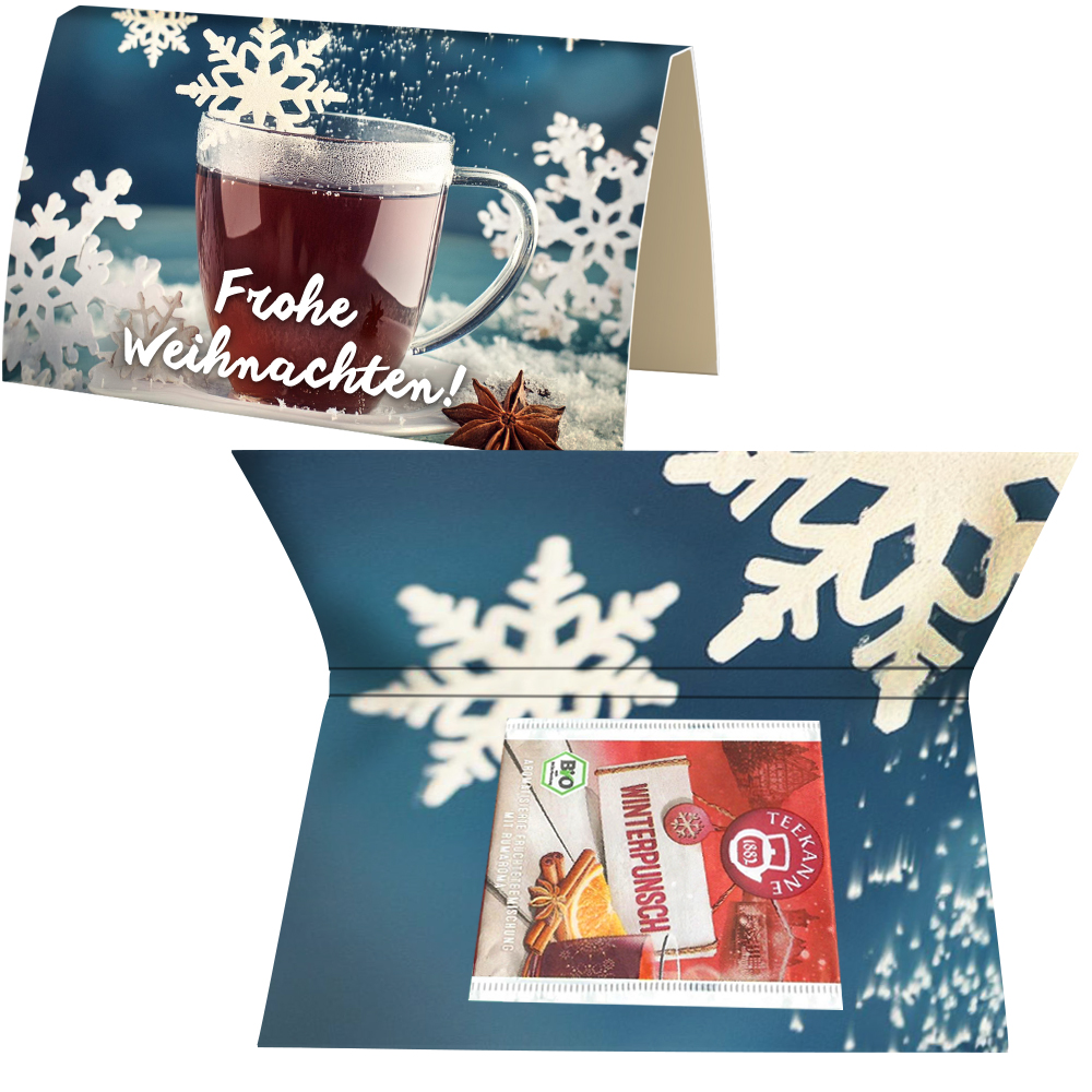 Beuteltee Winterpunsch, 2,25g, Werbekarte A6 gefaltet