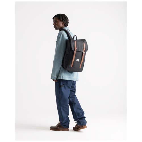 Herschel Retreat™ recycelter Laptop-Rucksack 23 L, schwarz