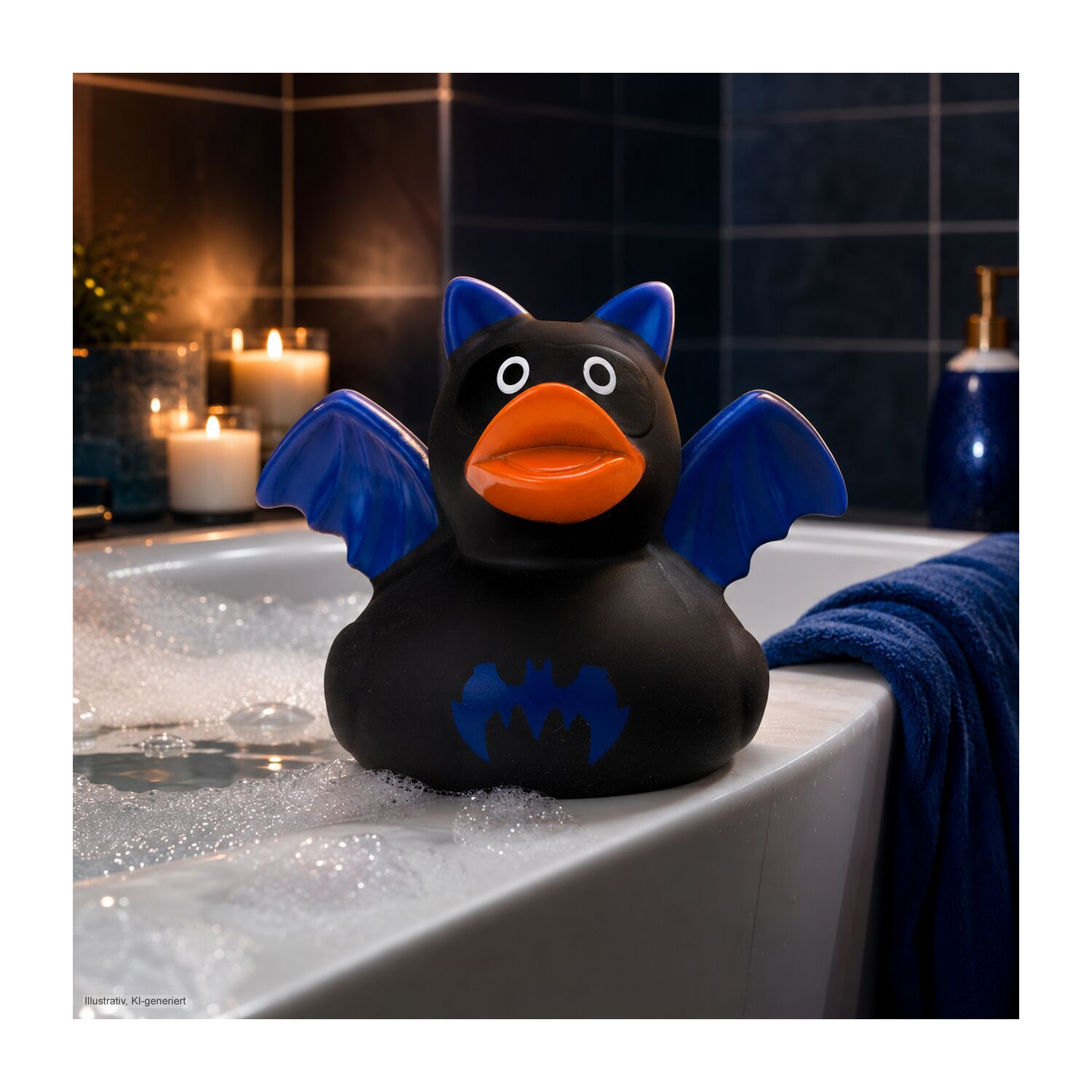 Batduck Superheld schwarz-blau