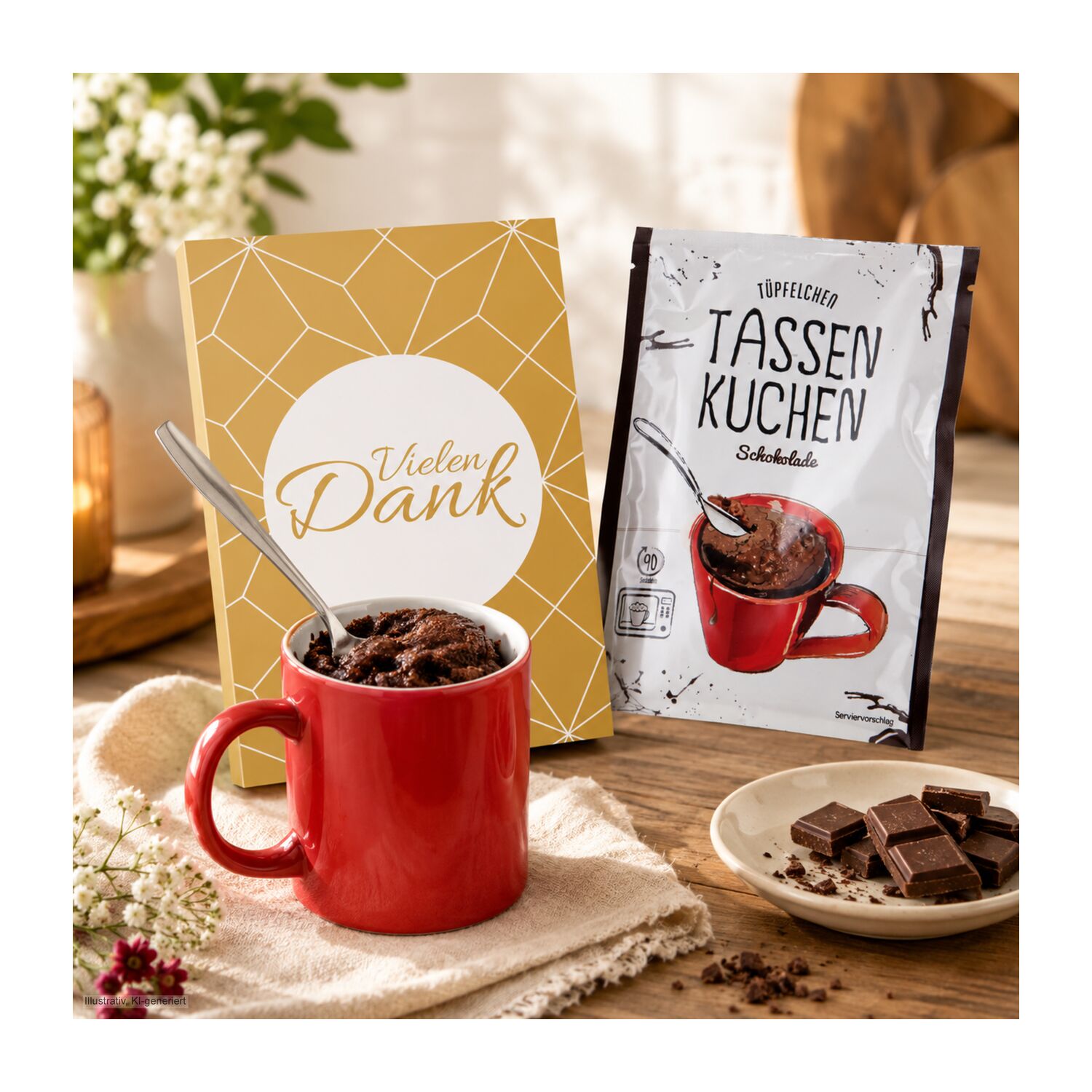 Geschenkartikel: Tassenkuchen 70 g, Vielen Dank