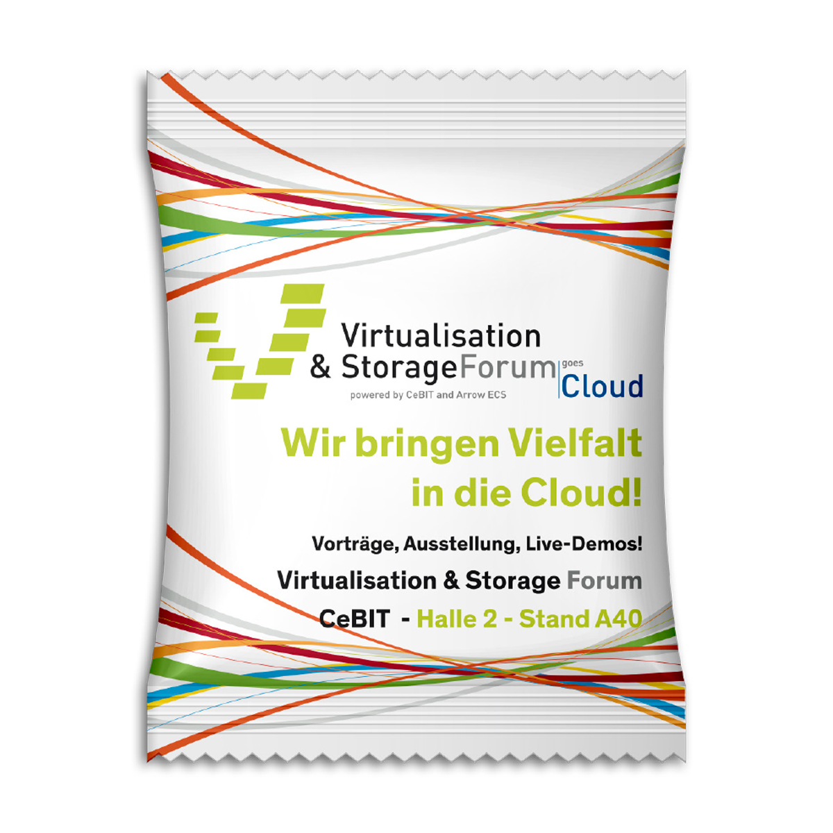 Gebrannte Mandeln im Werbetütchen | 10 g | Gebrannte Mandeln | weiße kompostierbare Folie | 4c Euroskala