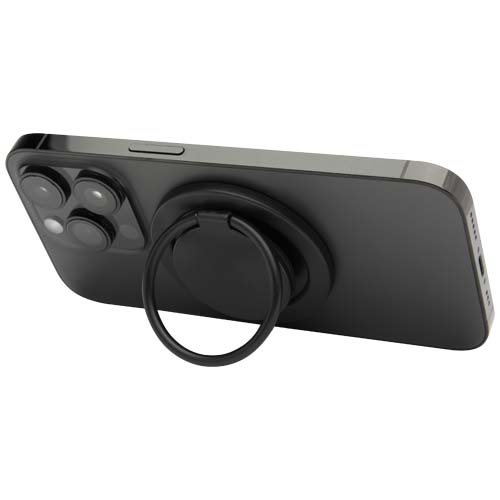 Albali Magnetische Smartphonehalterung  aus recyceltem Kunststoff mit Ringständer, schwarz