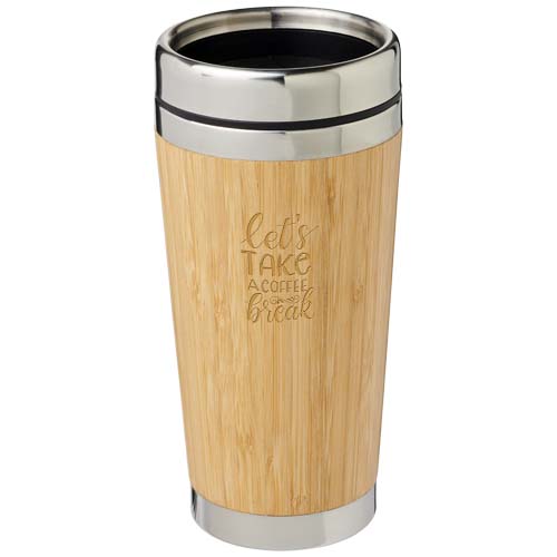 Bambus 450 ml Becher mit Bambus-Außenseite