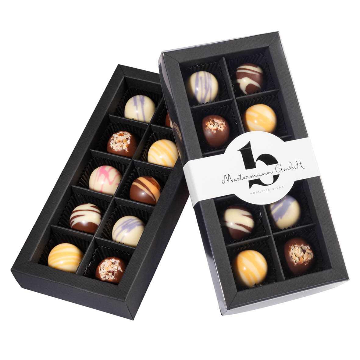 10 PREMIUM-PRALINEN IN EDLER KARTONAGE