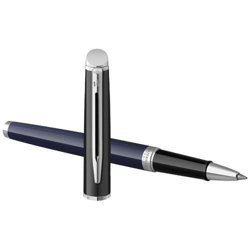 Waterman Hemisphere Color-Block Tintenroller mit Palladiumbeschichtung (schwarze Mine), blau, schwarz