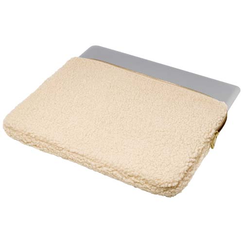 Bear 13" GRS-recycelte Sherpa Laptophülle 2 L, natur