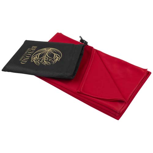 Lucas RPET Sporthandtuch 70 × 140 cm, rot