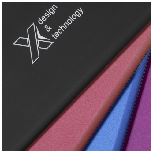 SCX.design P15 5000 mAh Powerbank mit Leuchtlogo, mittelrot