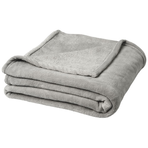 Bay Plaid-Decke aus extraweichem Coral-Fleece, grau