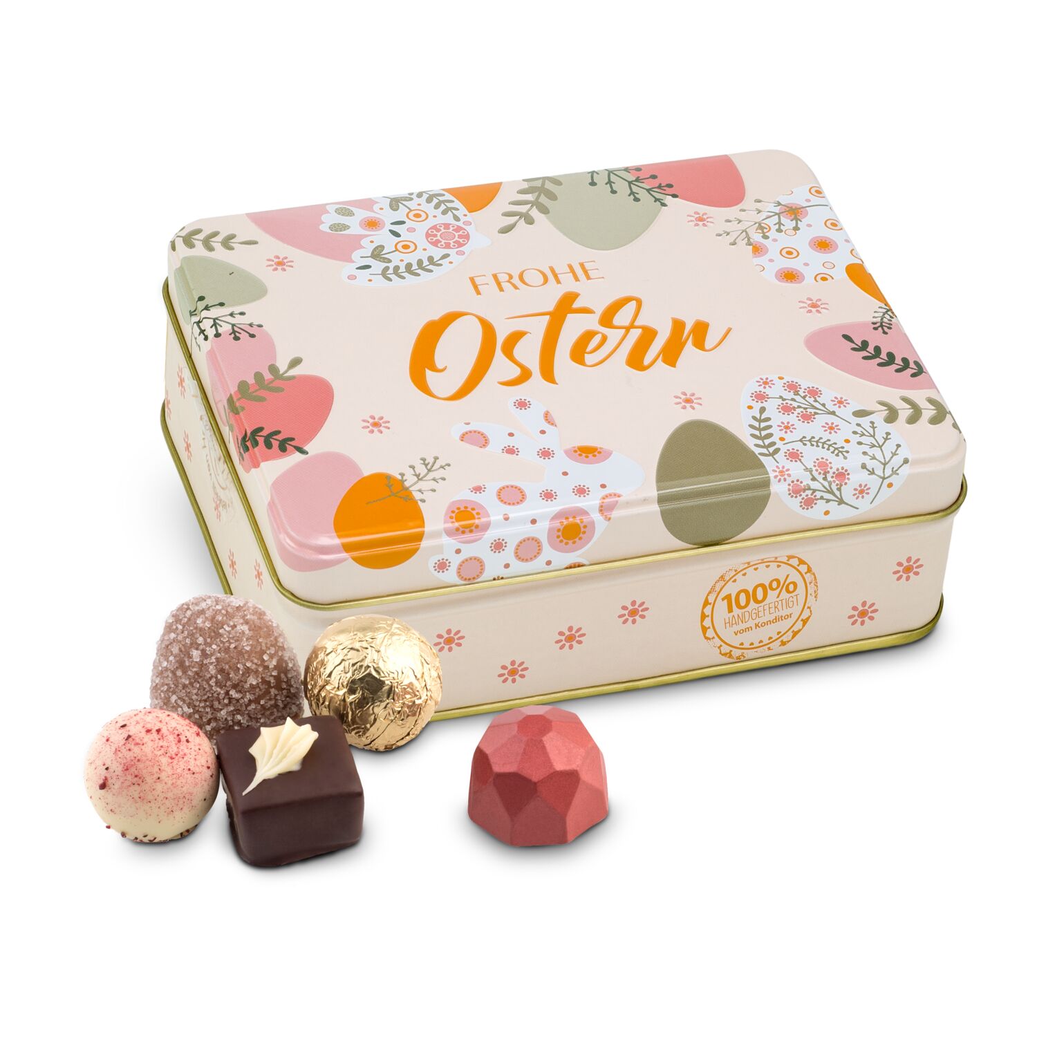 Geschenkartikel / Präsentartikel: Frohe Ostern - Pralinen 125 g