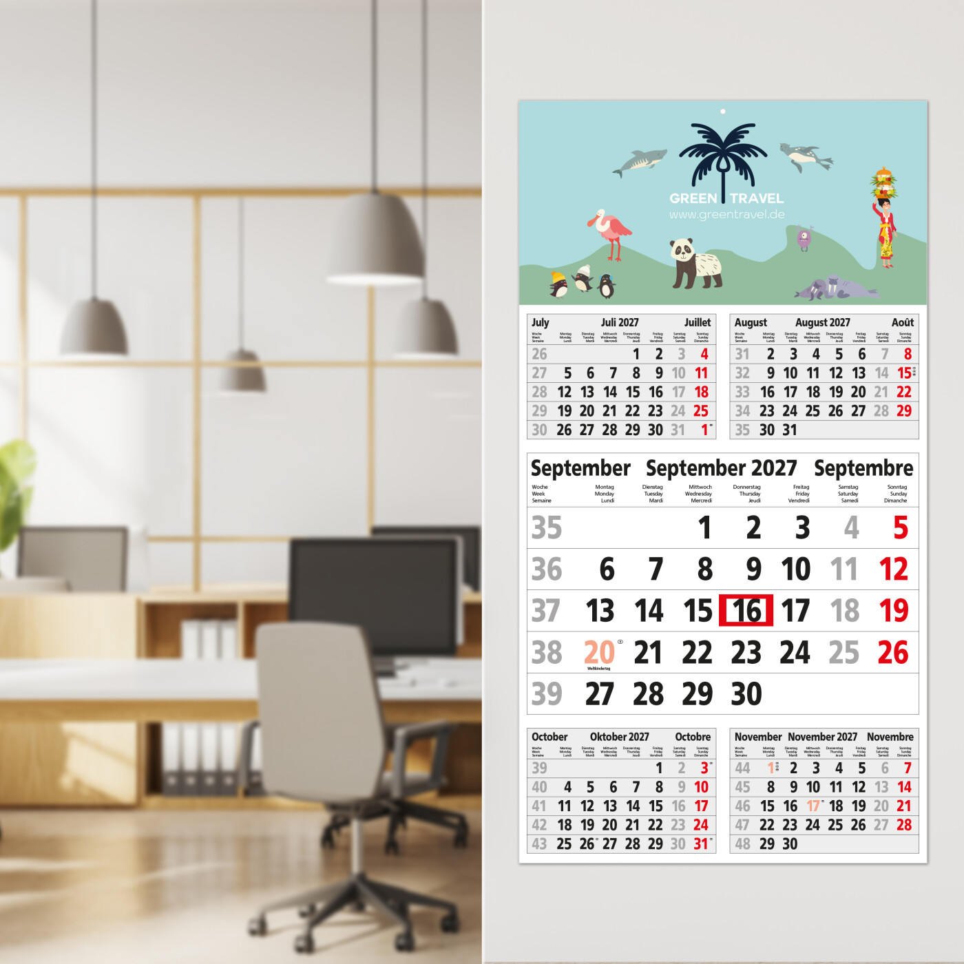5-Monatskalender Einblatt Budget 5 EXPRESS großer laufender Monat