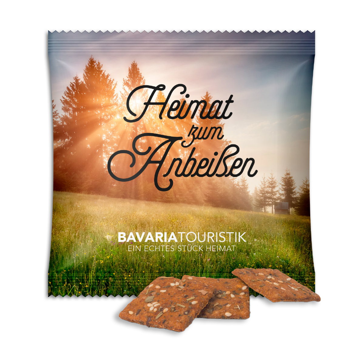 Vollkorn Snack im Werbetütchen
