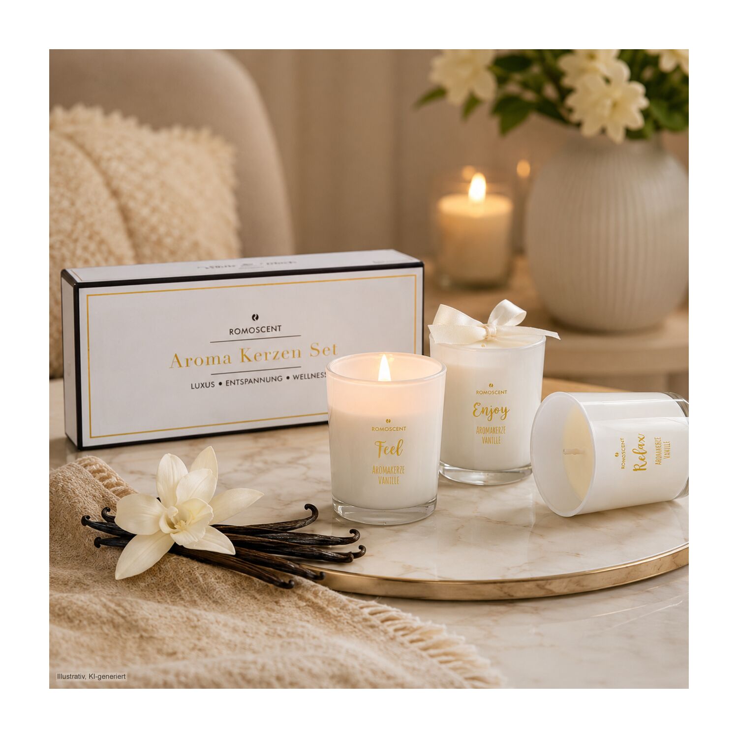 ROMOSCENT® Aromakerzenset Vanille