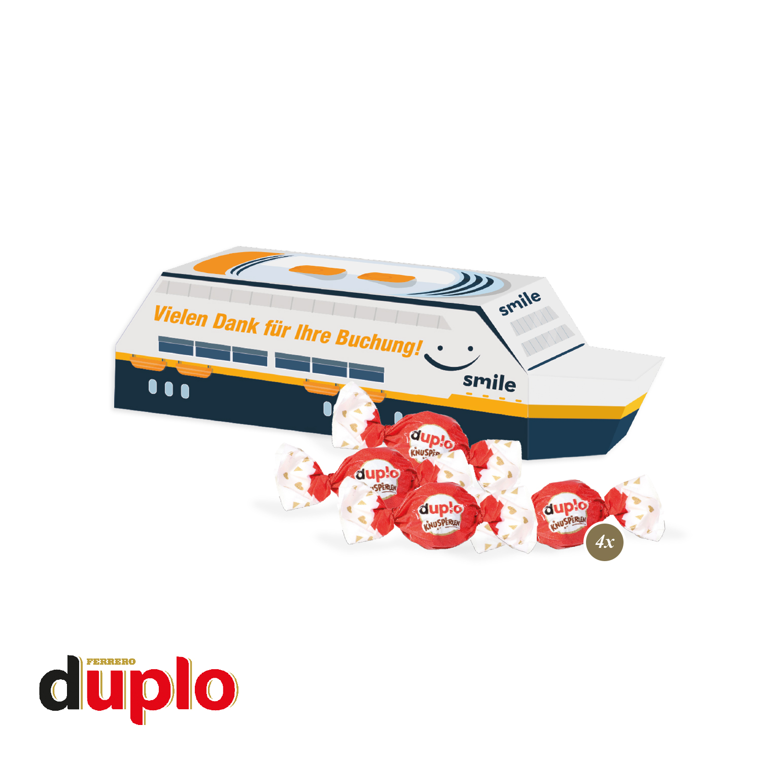 3D Präsent "Schiff" mit duplo Knusperlen