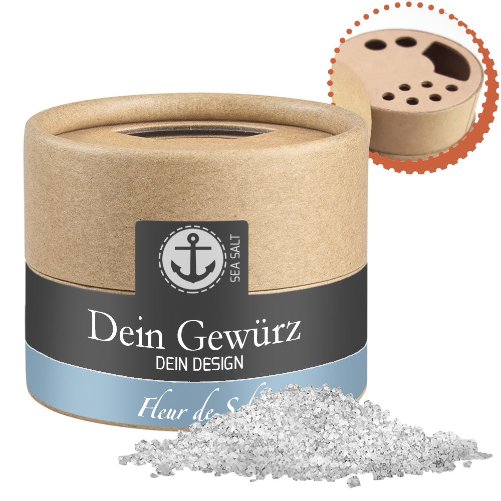 Fleur de Sel, ca. 40g, Kraftpapierstreuer Mini