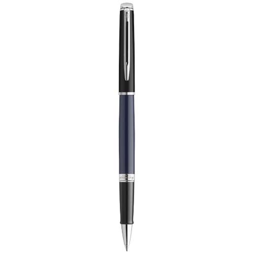 Waterman Hemisphere Color-Block Tintenroller mit Palladiumbeschichtung (schwarze Mine), blau, schwarz
