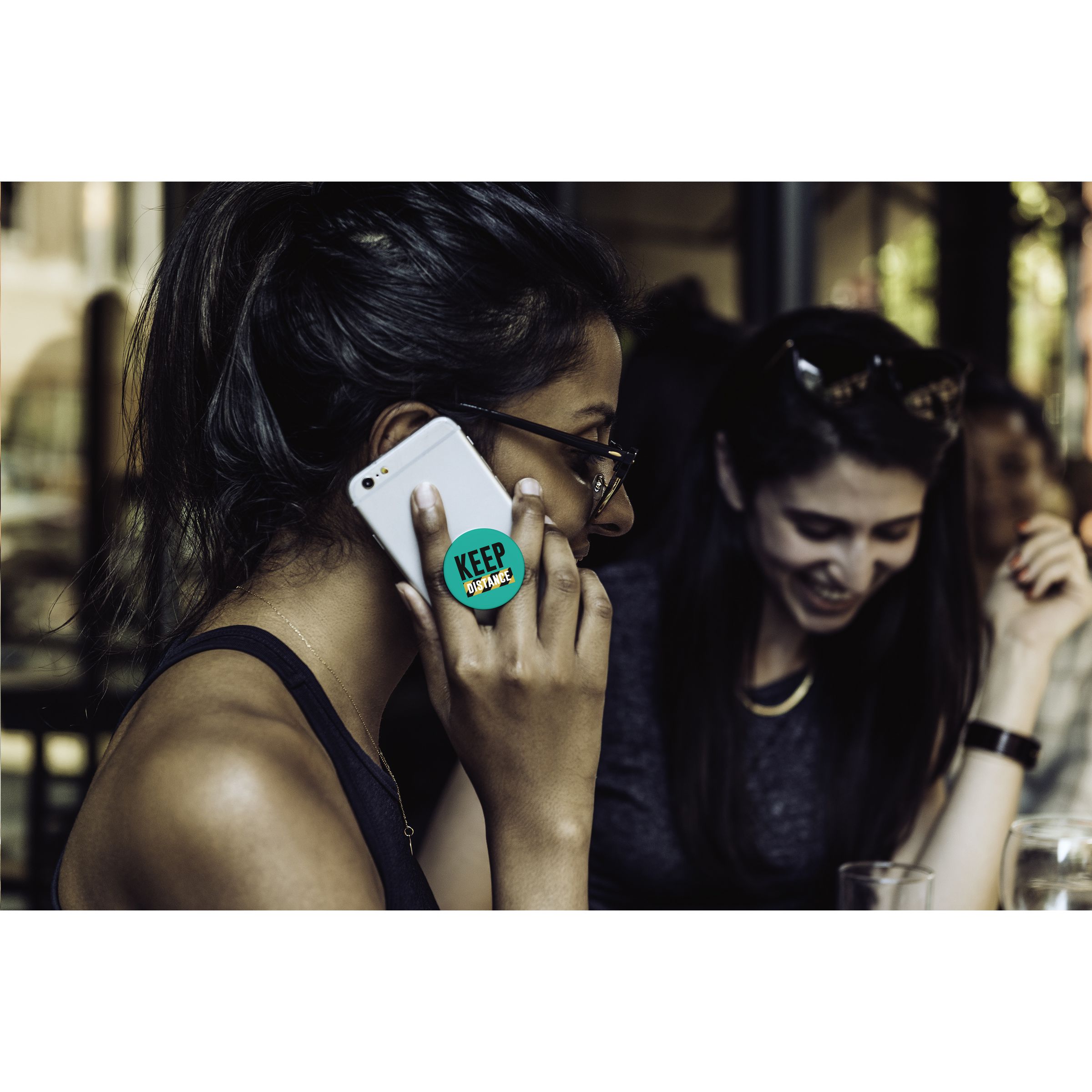 PopSockets® Handyhalter, Grau/Weiβ