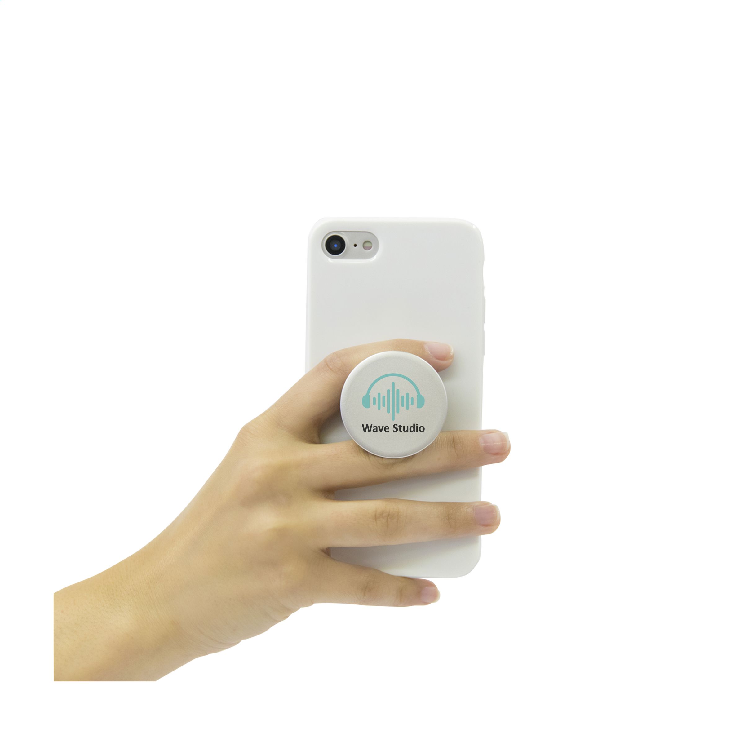 PopSockets® Handyhalter, Grau/Weiβ