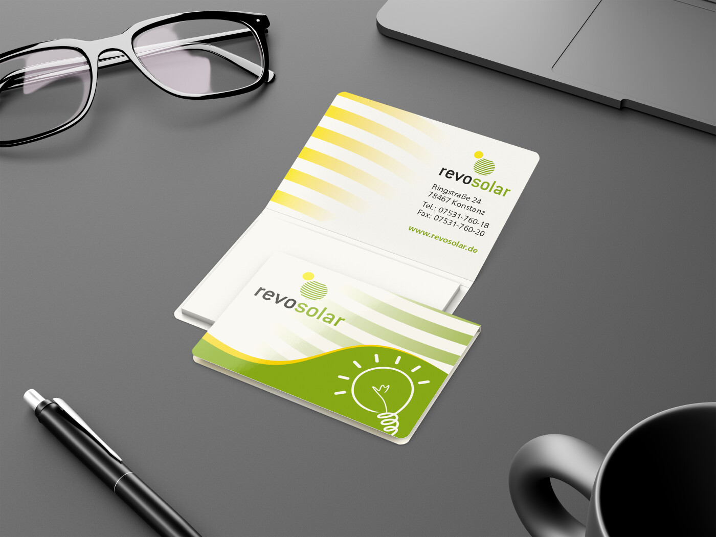 Haftnotizblock Memo-Card Recycling-Haftpapier Format klein Naturkarton-Umschlag