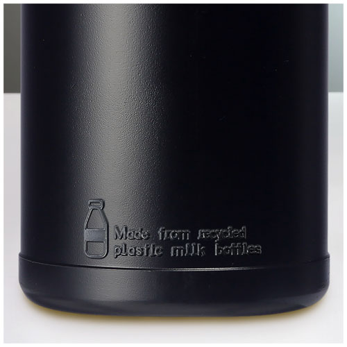 Baseline Recycelte Sportflasche, 500 ml, schwarz, aquablau