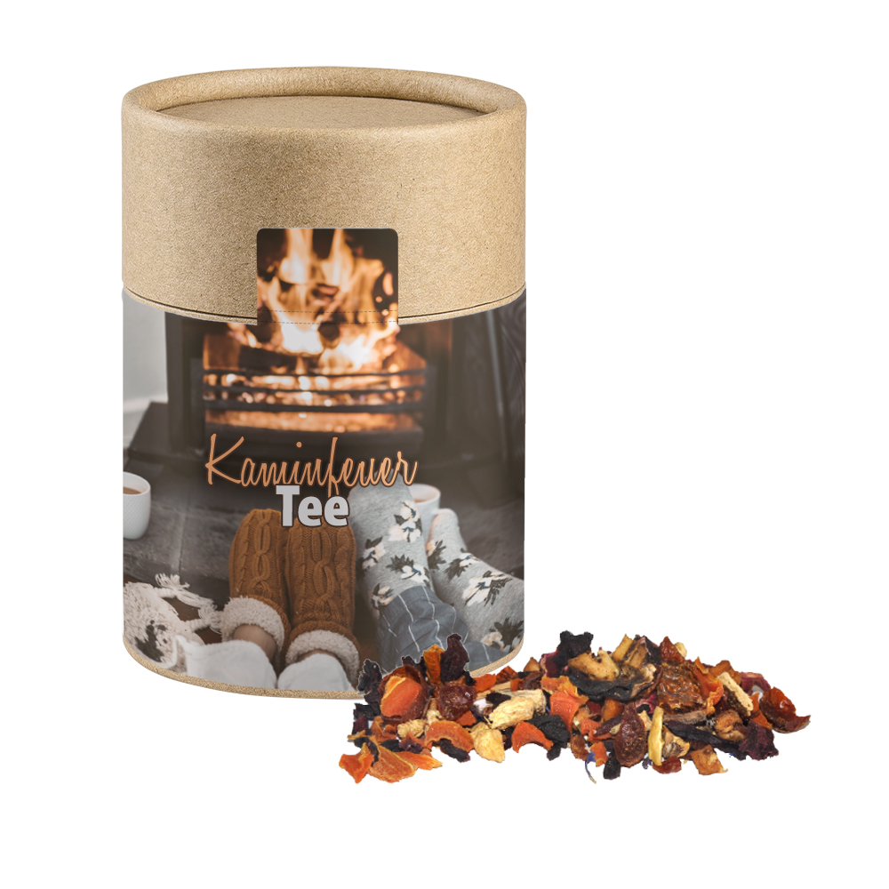 Kaminfeuer Tee, ca. 60g, Kraftpapierdose Midi