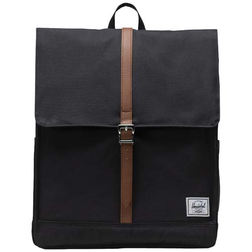 Herschel City Rucksack aus recyceltem Material 16 L, schwarz