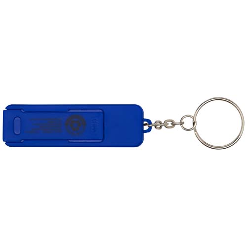 Aggia Telefonladestation aus recyceltem Kunststoff mit Fidget-Toy, royalblau