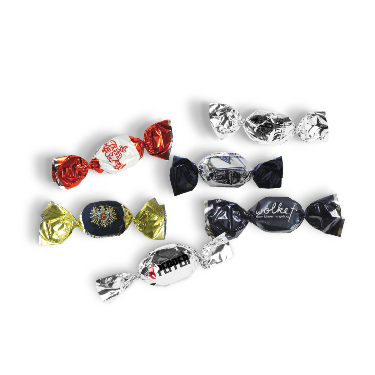 5 g Bonbons im Metallicwickler