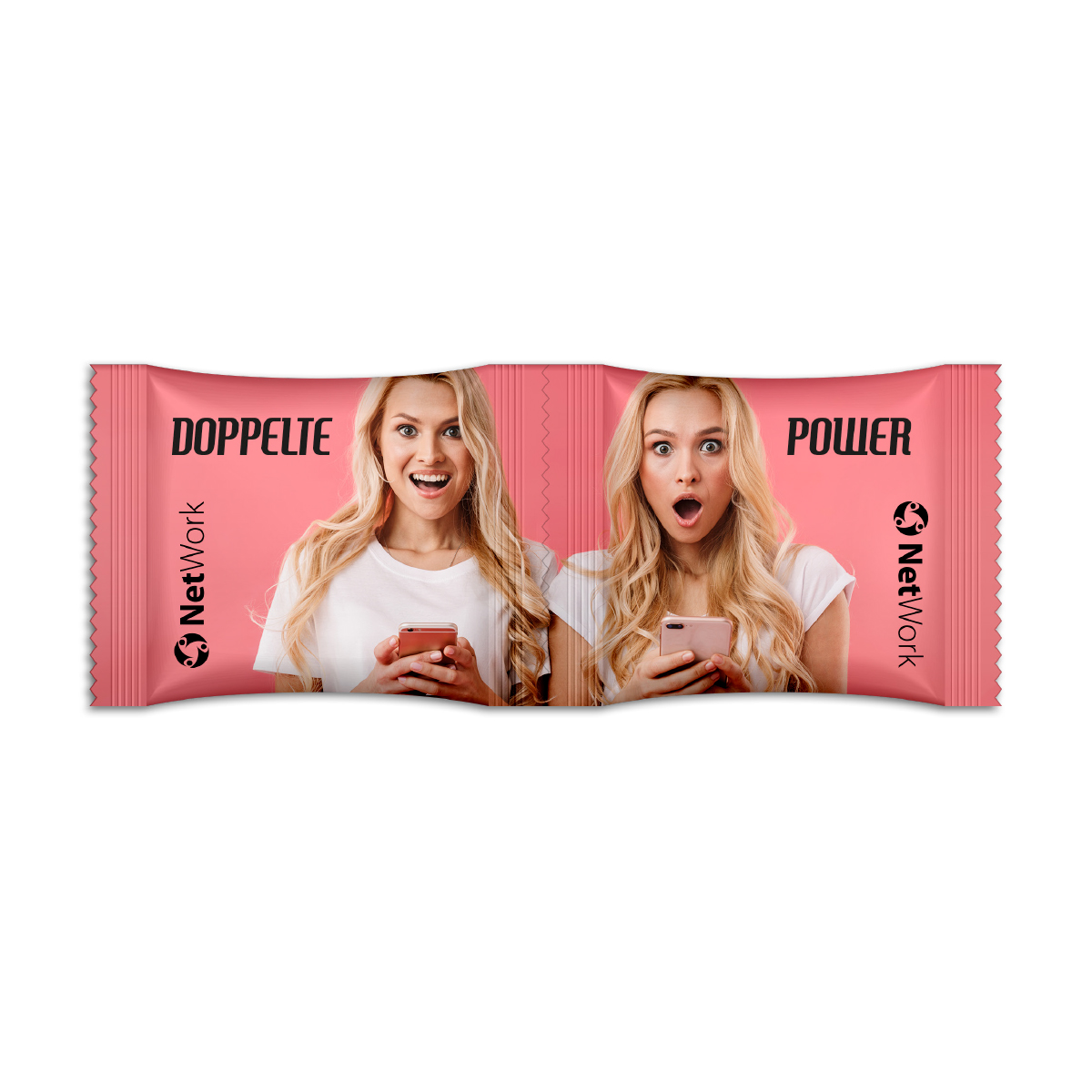 TwinSet | 10 g | Gummibärchen | weiße kompostierbare Folie | 4c Euroskala
