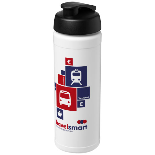 Baseline® Plus 750 ml Flasche mit Klappdeckel, weiss, schwarz