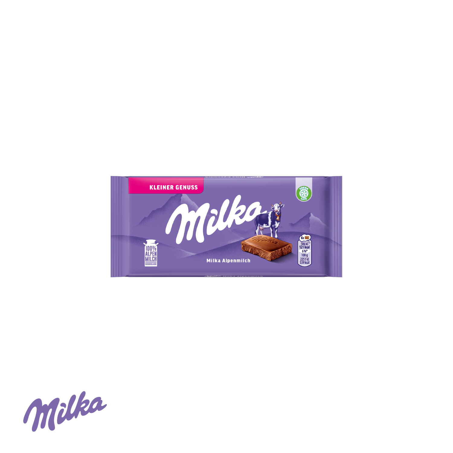 Milka Schokoladentafel mit Hasenohren