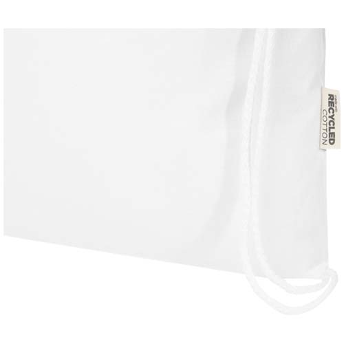 Oregon Blend 140 g/m² GRS-recycelter Turnbeutel 5 L, weiss