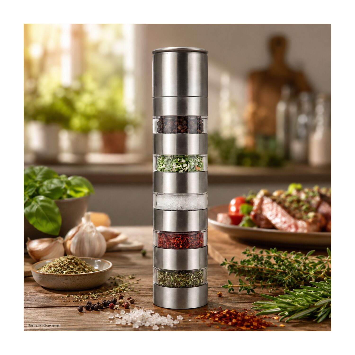 Geschenkset / Präsenteset: 5 in 1 - Gewürzmühlenvariation
