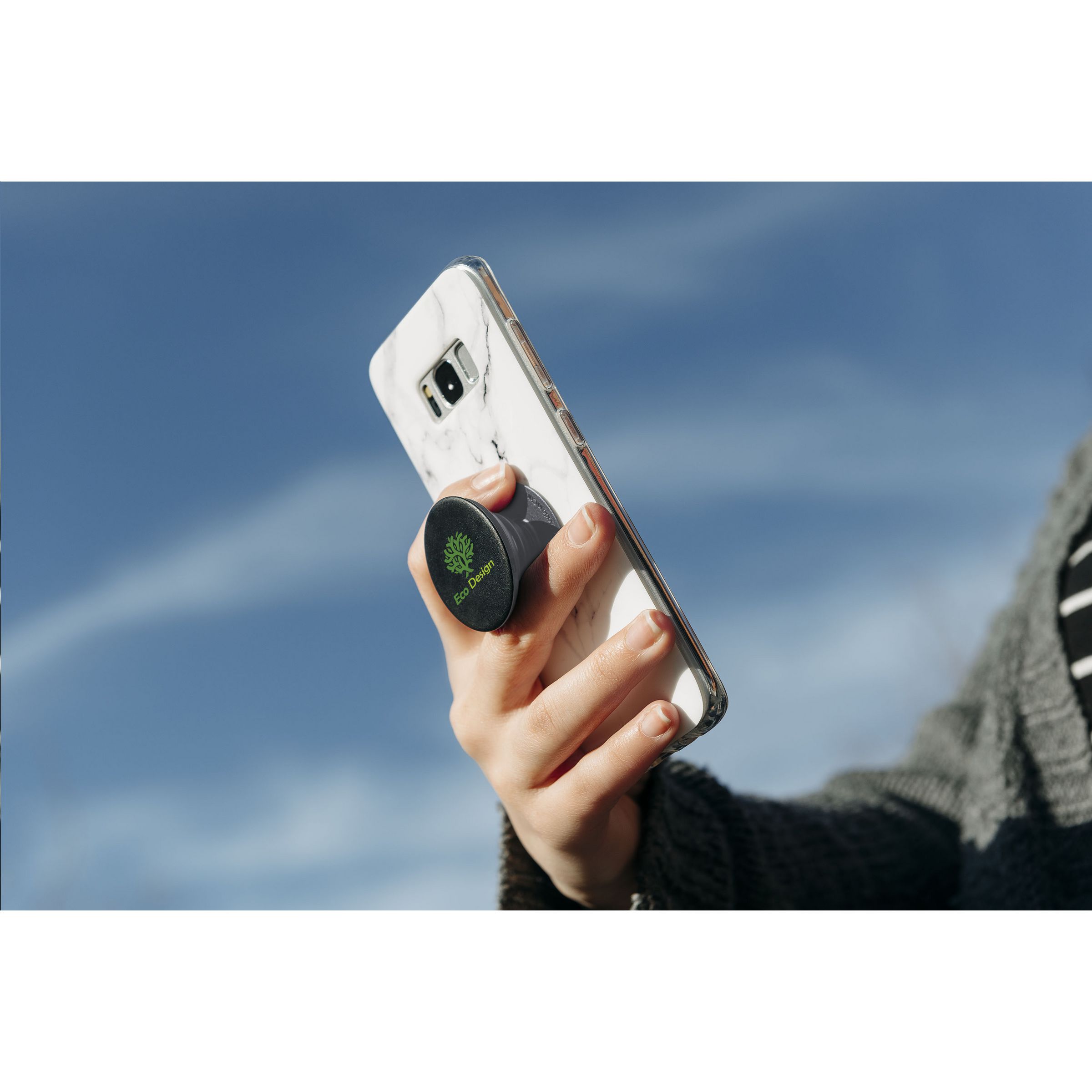 PopSockets® Handyhalter, Grau/schwarz